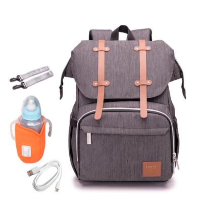 China With USB Fashion Mummy Bag Promotional High Quality Diaper Multifunctional Diaper Bags Water Proof Baby Biaper Bag for sale