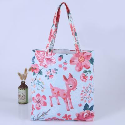 China Eco Handled Reusable Digital Printing Custom Shopping Bags Grocery Shopping Bags Logo Canvas Cotton Shopping Bag for sale