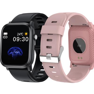 China Cheap Touch Screen China Square Smartwatch Reloj Inteligente Heart Rate Blood Pressure Tracker Wristband Sports Smart Watch for sale