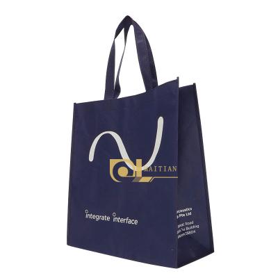 China Custom Handled Custom Laminated Reusable Promotional Nonwoven Tote Bags for sale