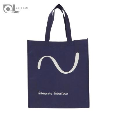 China Custom Handled Printed 12x7x22 Dress Non Woven Cosmetic Non Woven Shopping Tote Bags for sale