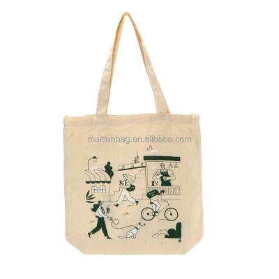 China Wholesale Custom Logo Personalized Reusable Handled Canvas Cotton Drawstring Tote Reusable Shopping Bag for sale