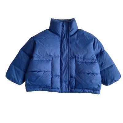 China Pure Color Duck Down Jacket For Boys 2021 Wholesale Children's Winter Anti-Shrink Down Jacket Heavy Padded White for sale