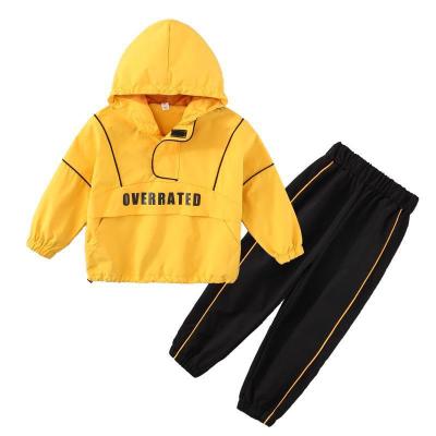 China Autumn European Boy 2pcs Anti-shrink Clothing Sets Fashionable Sports Suit For Kids for sale