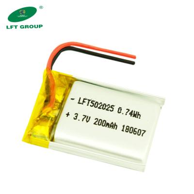 China Home appliances UN38.3 MSDS small polymer 3.7v 180mah 502025 lithium ion rechargeable battery cell for smartwatch for sale