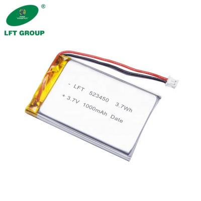 China Wholesale Electronic Product Batteries 523450ar 3.7v 1000mah Rechargeable Li-PO Battery For Medical Devices 523450 for sale