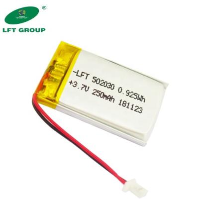 China None hot selling 3.7v 250mah 052030 502030 cell lithium ion battery for headphone for sale