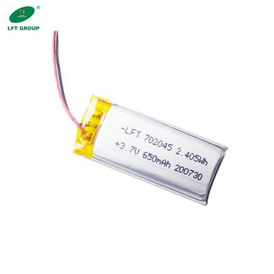 China Toys Li-polymer lipo battery 3.7v 650mah rechargeable lithium ion battery for electronics products 702045 for sale