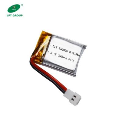 China Toys Drone Battery Lipo Battery 25C 3.7v 250mah Lithium Polymer Battery 852026 for sale