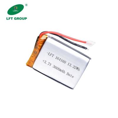 China Toys Hot Sale High Safety High Capacity Lithium Polymer Battery 3.7v 3600mah Flat Battery 3C 164160 for sale