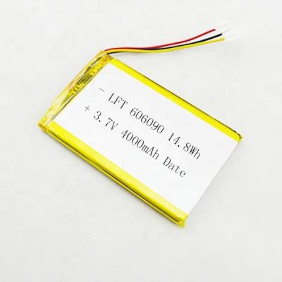 China Rechargeable toys Li-ion 3.7v battery 606090 tablet lipo battery 4000mah 3.7v battery for sale