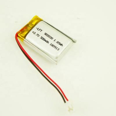 China Home Appliances 902030 Quality Lipo 500mAh 3.7v Li-ion Rechargeable Batteries With Connector for sale