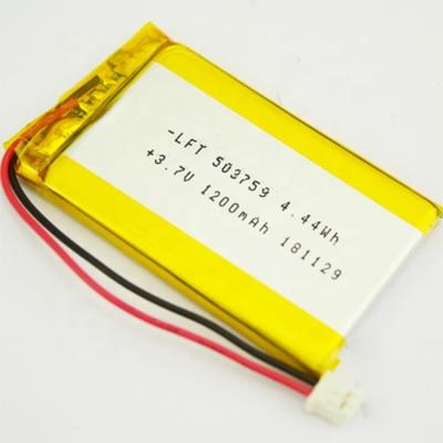 China Toys 503759 3.7v 1200mah Li ion polymer lithium battery for cordless phone for sale