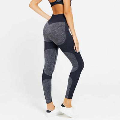 China Antibacterial Ready To Ship Logo Print Nylon Spandex Butt High Quality Private Running Yoga Seamless Pants Lift for sale