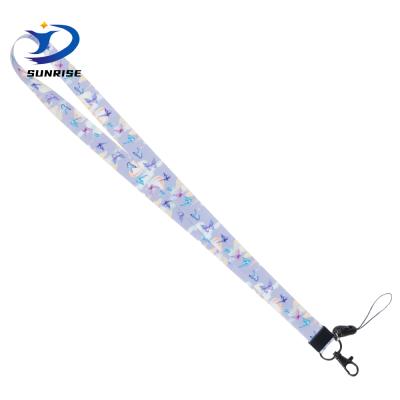 China Eco-friendly Custom Logo Printed Polyester Necklace Lanyard For Mobile Phone for sale