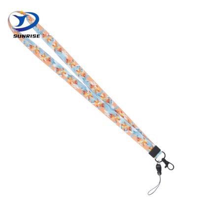 China Custom Made Phone Lanyard Sublimation Key Lanyard Eco-friendly Polyester Neck Material For Promotion for sale