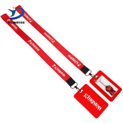 China Eco-Friendly Lanyards With Dye Pink Logo Lanyards ID Badge Holder Custom Sublimation Polyester With Logo Custom for sale