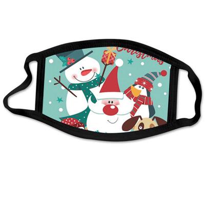 China Wholesale christmas reusable washable printed face maskes custom design fashion face party masks 2021 for sale