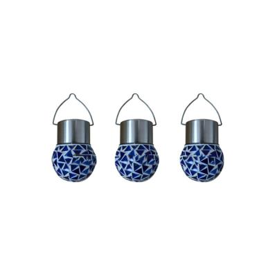 China New Type Glass Decorative Hanging Led Solar Mini Garden Mosaic Lamp XLTD-210 Lights Solar Led Light for sale