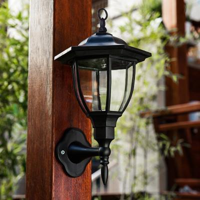 China Outdoor Solar Garden Wall Light Fixture as Waterproof External Porch Light Fixture, Suitable for Home Garage Driveway Patio for sale