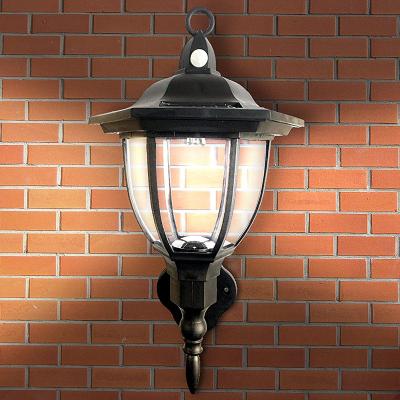 China Garden Sensor Smart Motion 1x LED Solar PIR Lamp Super Bright White Solar Post for sale