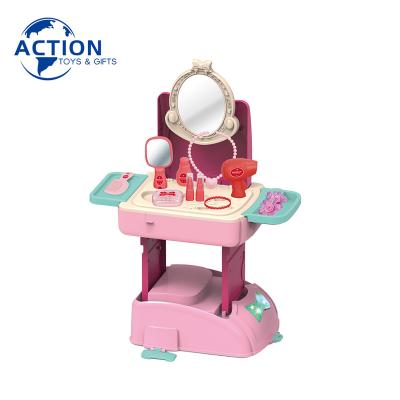 China PP 2022 Pretend Plastic Girl Beauty Make Up Toy Set Girls Dressing Tables Toys Play House Game With Music And Lighting for sale