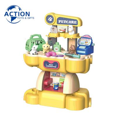 China PP Factory Price 2022 New 3 In 1 Box Motor Kit Multi-Functional Backpack Pretend Play Make Up Doctor Set Kit Kitchen Toy for sale