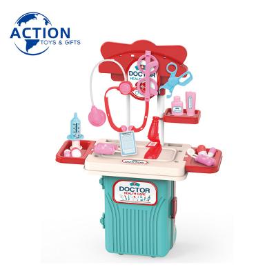 China PP Pretend Doctor Nurse Kit Doctor Toy Game Toy Children Simulation Medical Operating Table Set for sale