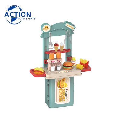 China PP Education Toy Kids Toys Burger Set Fast Food Set Cooking Pretend Toy for sale