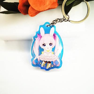 China Wholesale Gift Factory Made Eco-Friendly Acrylic Key Chain Custom Design Rainbow Key Chain for sale