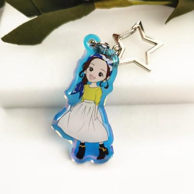 China Gift No MOQ Eco-Friendly Charm Anime Acrylic Key Chain Plastic Custom Acrylic Key Chain for sale