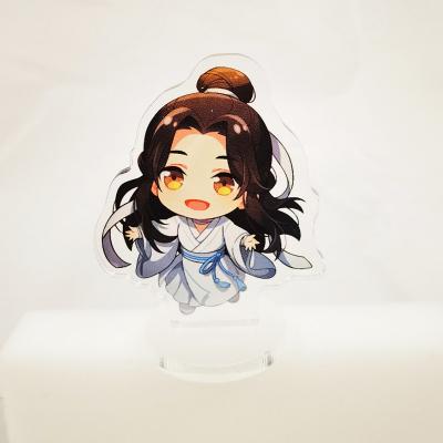 China Eco-Friendly MOQ Does Not Customize Logo Stand Clear Holo Anime Display Opens Acrylic Standee for sale