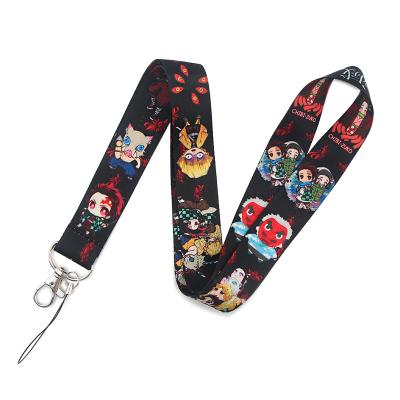 China Wholesale Custom Neck Lanyard Card Holder Promotional Gift Anime Cartoon Logo Polyester Lanyard Nylon Keychain Lanyard for sale