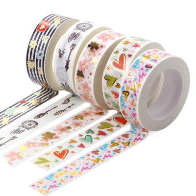 China Waterproof Personal Design Self Adhesive Color Masking Paper Kawaii Washi Tape Custom Printed for sale