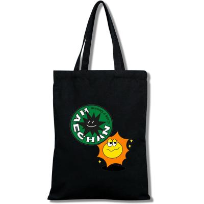 China 100% Custom Made Fabrics Eco-friendly Mini Canvas Tote Bag Logo Printed Grocery Shopping Packaging Bags for sale