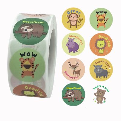 China 500Pcs Customized Waterproof Cartoon Cute Stickers Printing Teacher Sticker Logo Stickers Custom Printing for sale