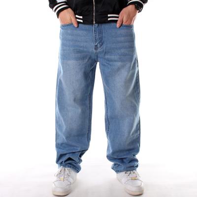 China Plus Size Mens Stylish Designer Blue Jeans Streetwear Skateboard Baggy Jeans For Stylish Man for sale