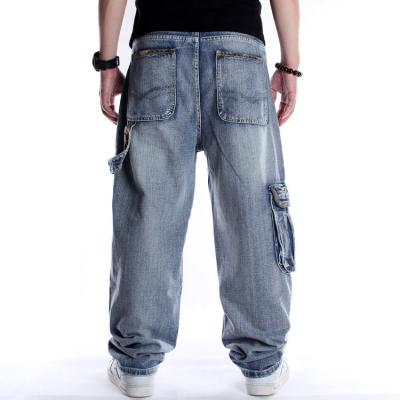 China Plus Size Loose Fit Hiphop Stylish Mens Loose Jeans Pants Plus Size Mens Jeans for sale