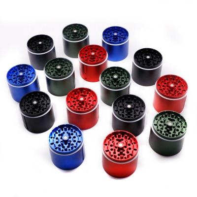 China New Industrial Equipment Grinders Herbal Tobacco Smoking Alloy 4 Layers Grinder Custom Logo Metal Dry Herb Grinder for sale