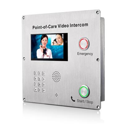 China Stainless Steel Two Way Audio Heavy Duty Flush Intercom 7 Inch TFT Display Door Phone SIP Video Intercom for sale