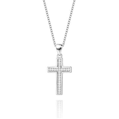 China CLASSIC Light Luxury Cross Couples Jewelry Clavicle Pendant Female Clavicle Chain Dangling Chain for sale