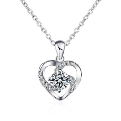 China Moissanite Chain Moissanite Necklace Tennis Necklace Environmentally Friendly Moissanite Tennis Jewelry for sale