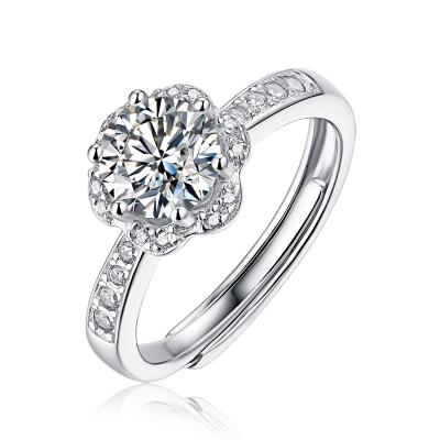 China Ring Diamond New Arrival Women's S Ring With Round Moissan Diamond Wrap Ring High Quality Environmentally Friendly ' for sale