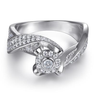 China TRENDY Fashion Ring s925 Sterling Silver Romantic Curve Ring Female Jewelry for sale