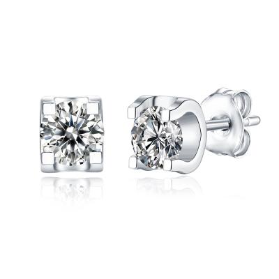 China 2021 Popular Hotsale Lowest Price 925 Jewelry Environmentally Friendly Sterling Silver Jewelry Moissanite Stud Earrings for sale