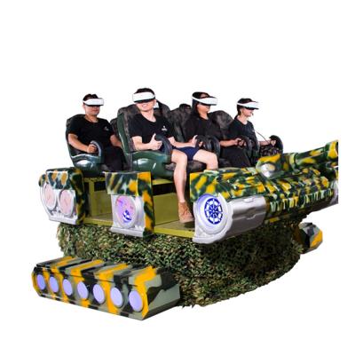 China Shopping Mall New Idea Tank Shaped 9D VR Cinema 6 Seats Electric Virtual Reality 4D 8D 9D Simulation Ride for sale