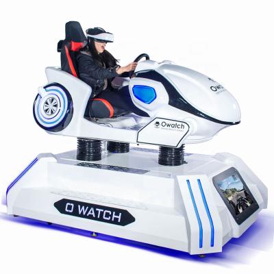 China Amazing Electric Platform 9D VR Car Racing Simulator with 4 Games, Virtual Reality Interactive VR Driving Equipment 250X180X200cm for sale