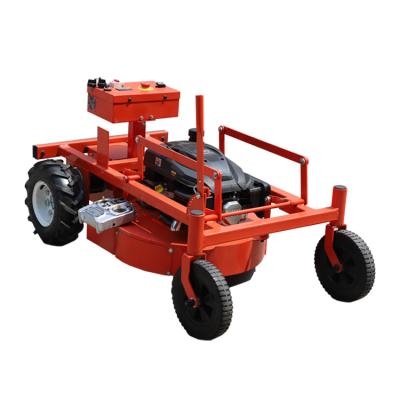 China 4-Stroke Mini Crawler Remote Control Lawn Mower Agricultural Machinery Remote Control for sale