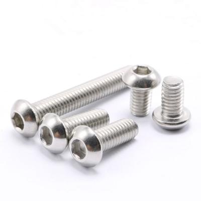 China High Reliability Jiangsu Stainless Steel Metric Machine Screw Round Flat Hex Socket Screw for sale