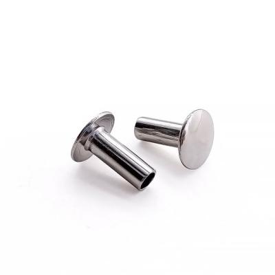 China High Reliability GB873 Mechanical Brass Steel Round Oval Semi Tubular Head Rivets for sale